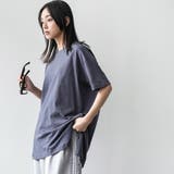 サイドスリット裾ラウンドTシャツ クルーネック 半袖 | mili an deni | 詳細画像13 