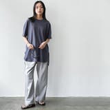 サイドスリット裾ラウンドTシャツ クルーネック 半袖 | mili an deni | 詳細画像14 