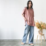 サイドスリット裾ラウンドTシャツ クルーネック 半袖 | mili an deni | 詳細画像20 