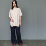 サイドスリット裾ラウンドTシャツ クルーネック 半袖 | mili an deni | 詳細画像29 