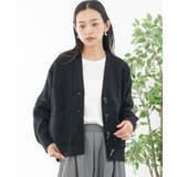 ブラック | トグルニットカーディガン トップス ニット素材 | mili an deni
