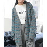 チャコール | オーバーサイズボーダーニットカーディガン トップス ニット素材 | mili an deni