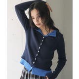 ネイビー | 【23%OFFクーポン 】カーディガン レディース | mili an deni