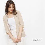 ベージュ | UVクルーネックカーディガン シアーサマーカーディガン 袖スリット | mili an deni