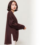 ウール混ざっくりニットカーディガン Vネック ラウンドヘム | mili an deni | 詳細画像11 