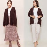 ウール混ざっくりニットカーディガン Vネック ラウンドヘム | mili an deni | 詳細画像12 