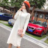ホワイト | 韓国風 レディース ニットワンピース秋冬 | Miniministore