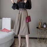 モカ | ベルト付き スカート レディース | Miniministore