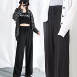 ブラック | ロングパンツ レディース ワイドパンツ オフィスカジュアル | Miniministore