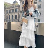 ホワイト | ティアードキャミワンピース レースワンピ | Miniministore