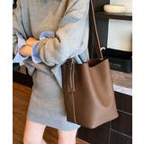ダークブラウン | 大容量トートバッグ ミニポーチ付き 上品 | Miniministore