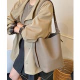 グレイッシュベージュ | 大容量トートバッグ ミニポーチ付き 上品 | Miniministore