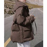 ブラウン | フード中綿コートフェイクダウンジャケット | Miniministore