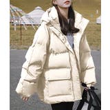 アイボリー | フード中綿コートフェイクダウンジャケット | Miniministore