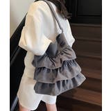 ダークグレー | フリルショルダーバッグ ティアードバッグ | ANGELCLOSET