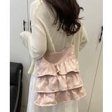 ベビーピンク | フリルショルダーバッグ ティアードバッグ | ANGELCLOSET