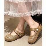 ライトブラウン | 編み込みメリージェーン ミュールサンダル | Miniministore