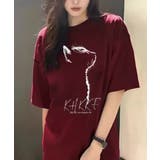 ワインレッド | ビッグtシャツ レディース 半袖トップス | ANGELCLOSET