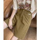 カーキブラウン | ベルト付きショートパンツ タック入り夏服 | Miniministore