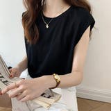 ブラック | フレンチスリーブ Tシャツ白黒レディース | Miniministore