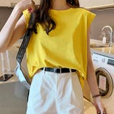 イエロー | フレンチスリーブ Tシャツ白黒レディース | Miniministore