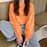 オレンジ | 長袖Tシャツ ドロップショルダーtシャツ | ANGELCLOSET