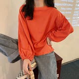 オレンジレッド | 長袖Tシャツ ドロップショルダーtシャツ | ANGELCLOSET