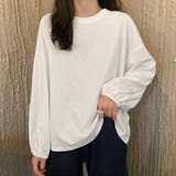 ホワイト | 長袖Tシャツ ドロップショルダーtシャツ | ANGELCLOSET