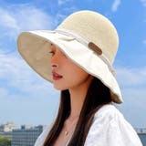 ベージュ | 日焼け防止帽子 レディースストローハット | Miniministore