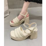 Bサンダル*アイボリー | ミュール厚底サンダルスクエアトゥ 韓国風 | Miniministore
