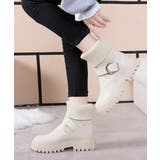 アイボリー | ニットブーツ レディース ソックスブーツ | Miniministore