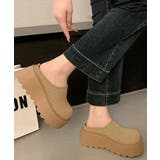 ライトブラウン | 厚底サボサンダル ニットメッシュミュール | Miniministore