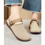 ベージュ | 大人カジュアル 歩きやすいサンダル 蒸れにくいぺたんこサンダル履きやすい | SUNSHINE CLOSET