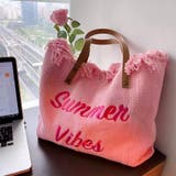 ピンク | フリンジ キャンバストートバッグ 大容量 | Miniministore