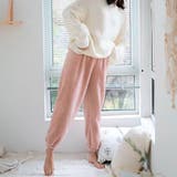 薄ピンク | フリース パジャマ レディース あったか ルームウェア もこもこ パンツ 秋冬 | Miniministore