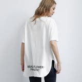 ホワイト | ロングtシャツ レディース 韓国 ロゴT | Miniministore