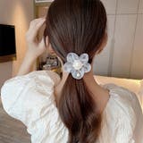 グレー | シュシュ レディースお花ヘアアクセサリー | Miniministore