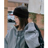 ブラック | 猫耳リブニットヘアバンド 幅広い 髪留め | SUNSHINE CLOSET