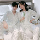 ホワイト | ペアパジャマ ルームウェア セット韓国風 | Miniministore