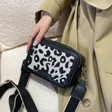 ブラック*ヒョウ柄 | ミニ ショルダーバッグ レトロ風バッグ | Miniministore