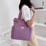 パープル | トートバッグ 肩掛け シンプル 大容量 | Miniministore