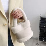 アイボリー | ファーバケツバッグ エコファーバッグ秋冬 | Miniministore