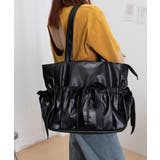ブラック | 痛バッグ 大人可愛い リボントートバッグ | Miniministore