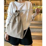 グレイッシュベージュ | リュックサック ドローストリングリュック | Miniministore