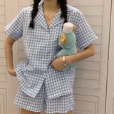 ブルー | 韓国 パジャマ 上下セット ルームウェア | Miniministore