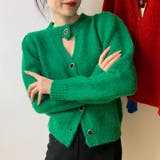 グリーン | ニットトップス 韓国秋冬 レディース長袖 | ANGELCLOSET