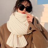 アイボリー | ニットマフラー ストール レディース秋冬 | Miniministore