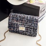 ピンク | チェーンショルダーバッグ ツイード風上品 | Miniministore