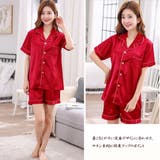 パジャマセットアップ シルク風 部屋着 | Miniministore | 詳細画像12