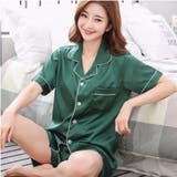 パジャマセットアップ シルク風 部屋着 | Miniministore | 詳細画像13